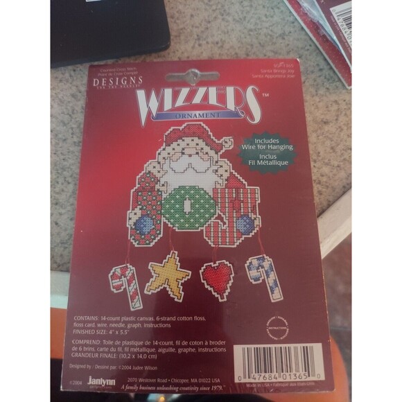 Janlynn Wizzers Santa Ornament Cross Stitch Kit New - Picture 1 of 3